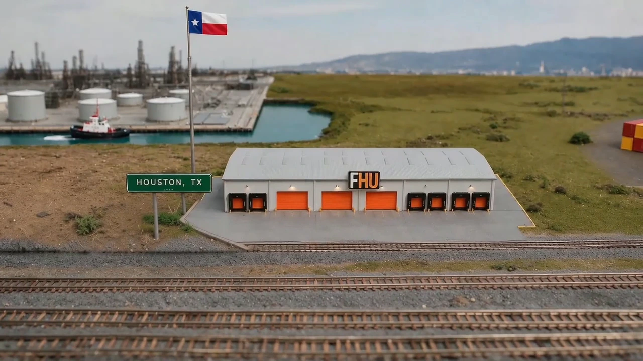 Miniature aerial view representing Houston, Texas