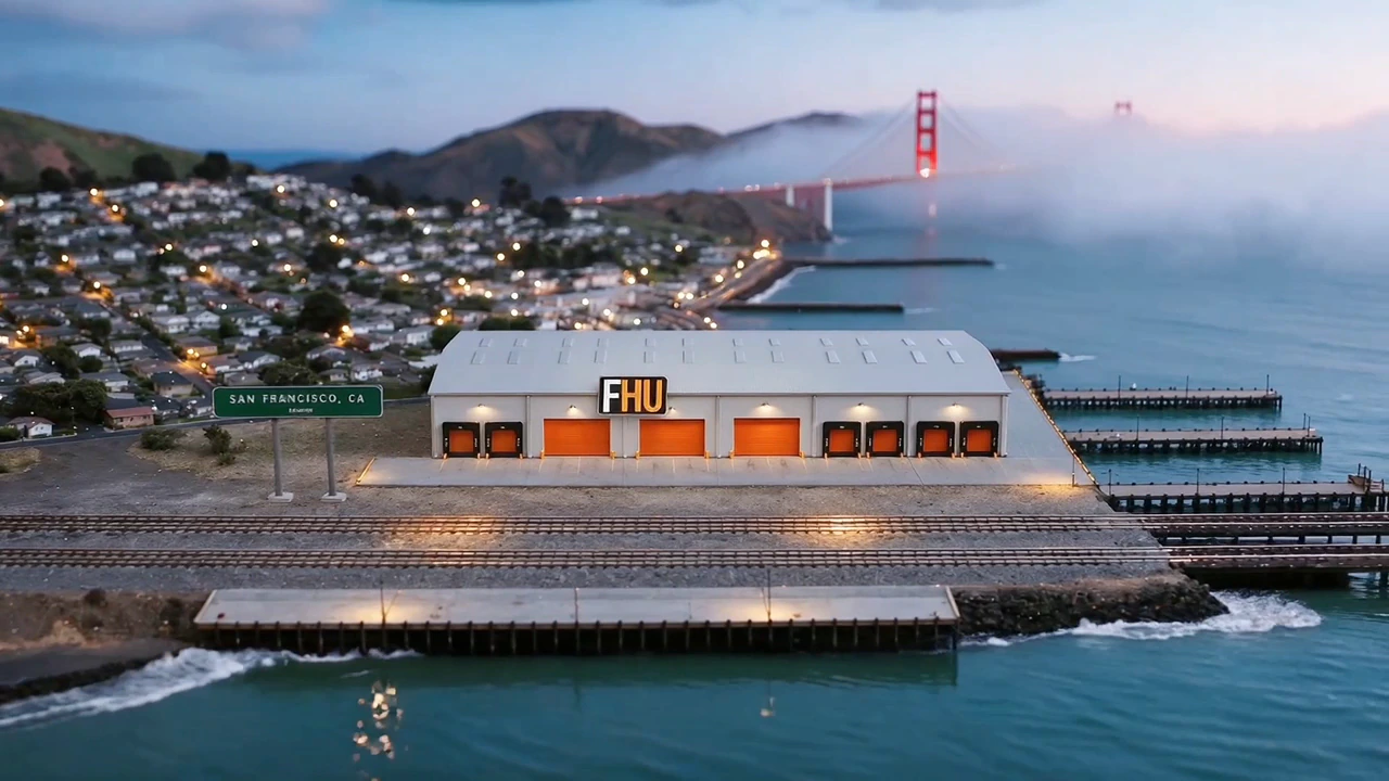 Miniature aerial view representing San Francisco, California