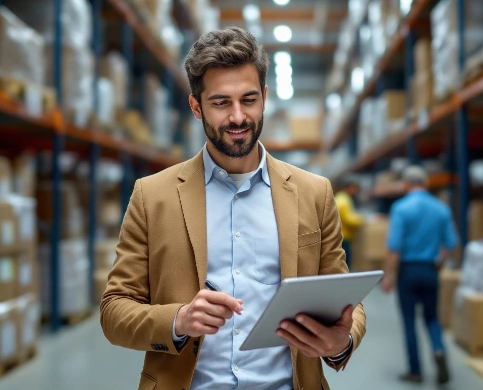 Business owner reviewing ecommerce sales growth chart