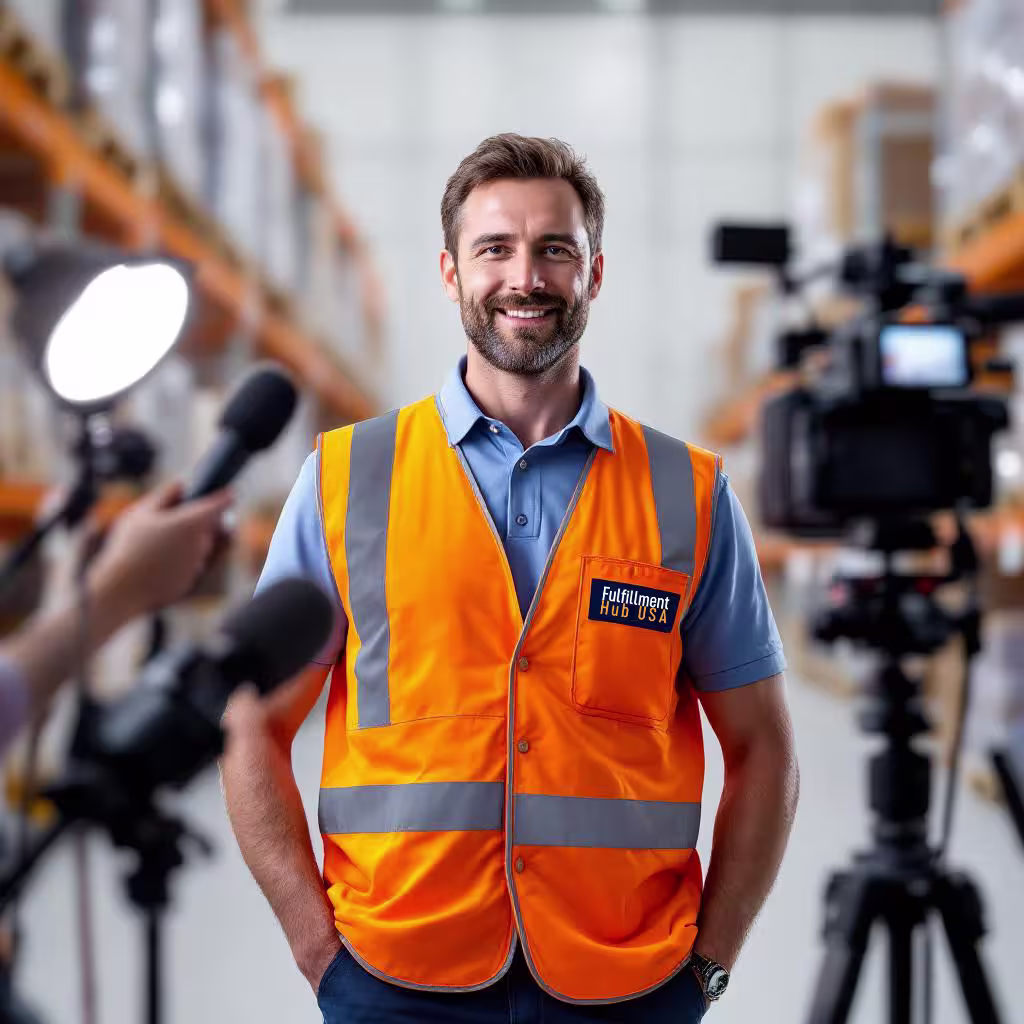 Fulfillment Hub USA media room logistics illustration