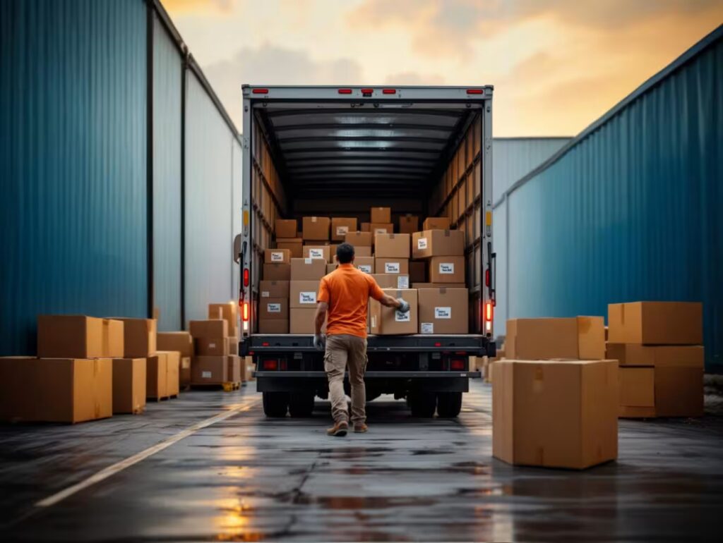 fulfillment center loading a truck